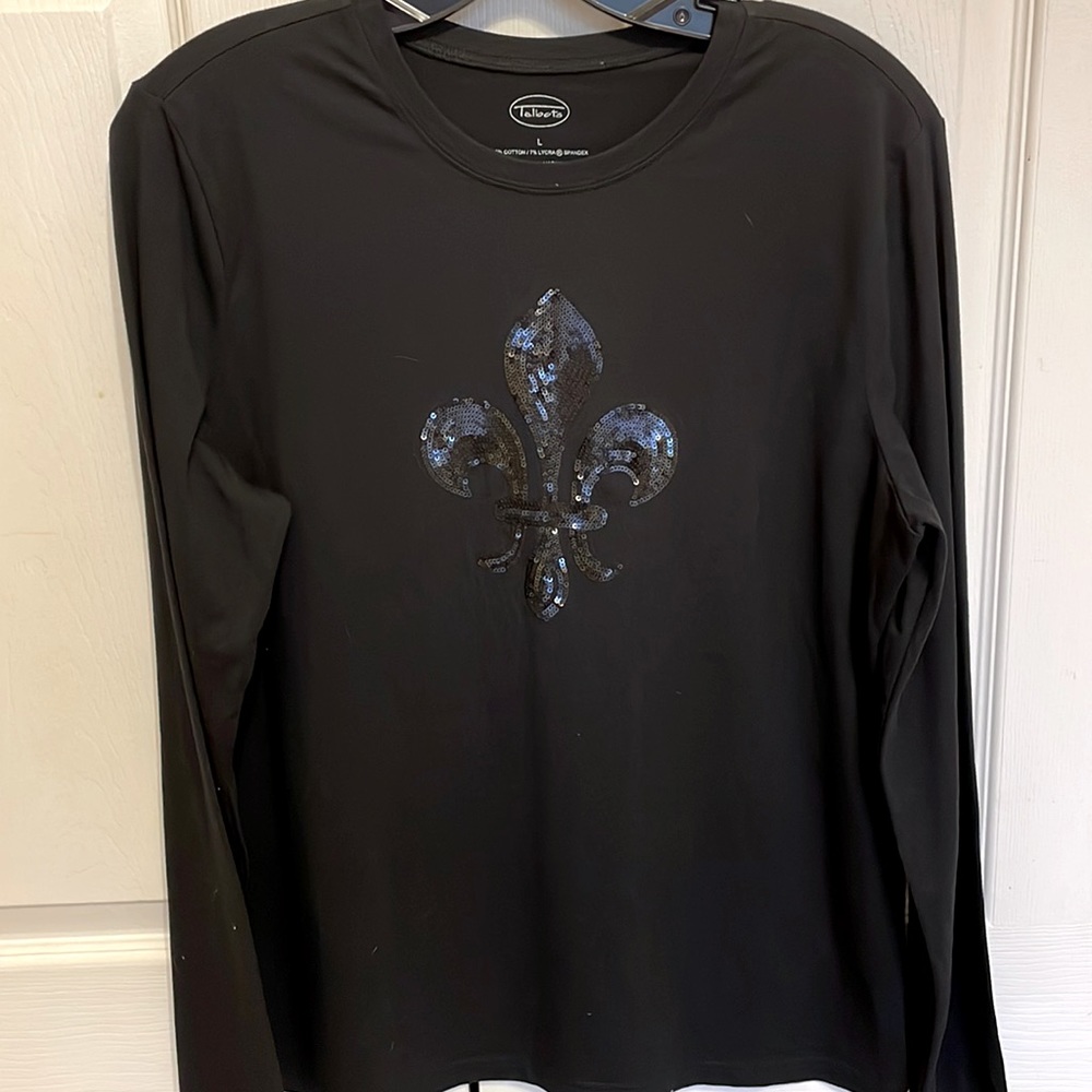 Talbots BNWT Black long sleeve shirt size L